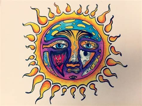 Hippie Sun Drawing at GetDrawings | Free download