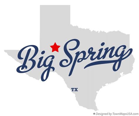 Map of Big Spring, TX, Texas