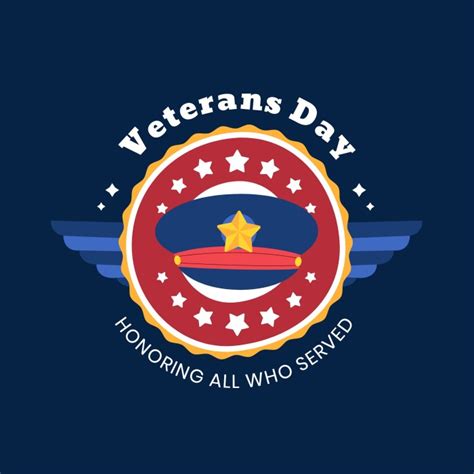 Customize this Flat Veterans Day Logo template in minutes