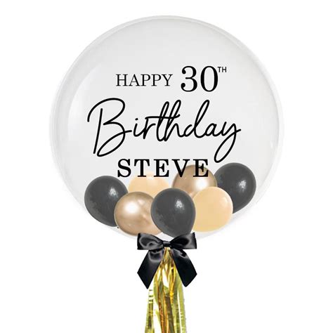 24" Personalised Happy 30th Birthday Balloon with Mini Balloons