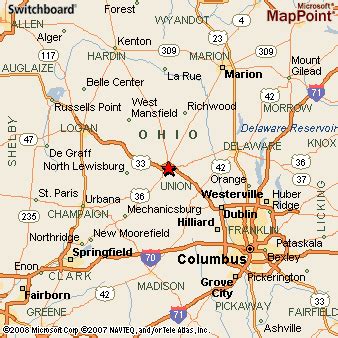 Marysville, Ohio Area Map & More