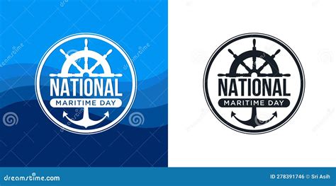 Celebrate National Maritime Day Logo Vector Stock Vector - Illustration ...