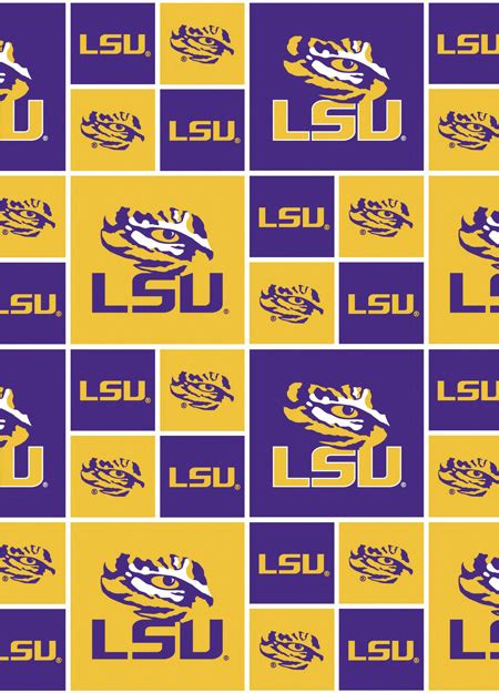 LSU Louisiana State University™ Tigers™ Cotton Fabric Print - slsu020s