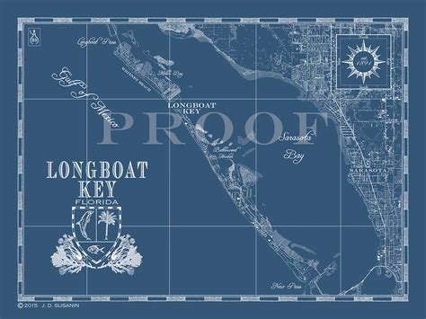 Florida Maps Tagged "Map of Longboat Key FL" - Bank and Surf