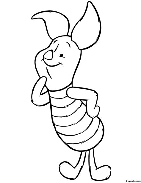 Piglet Coloring Pages Free Printable for Kids