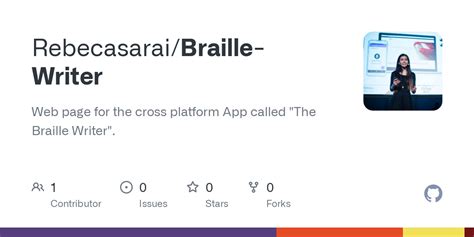 GitHub - Rebecasarai/Braille-Writer: Web page for the cross platform ...