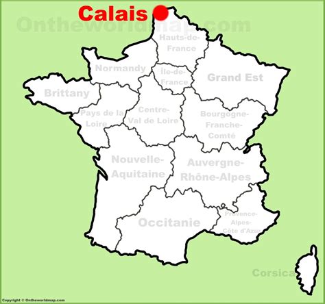 Calais location on the France map - Ontheworldmap.com