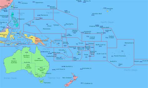 Oceania Map Physical Features