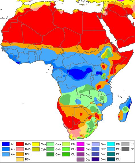 Africa climate map