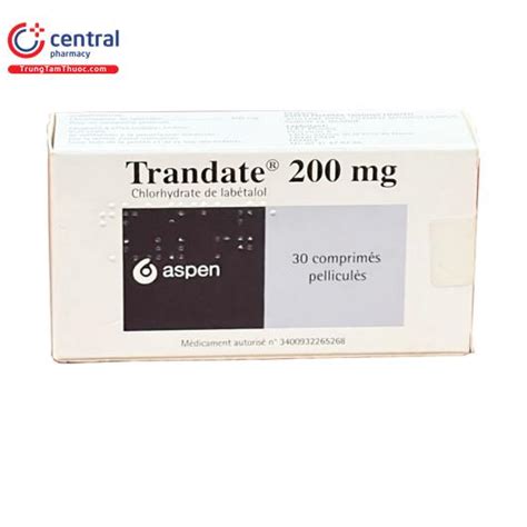 [CHÍNH HÃNG] Thuốc Trandate 200mg (hộp 30 viên) - Thuốc hạ huyết áp