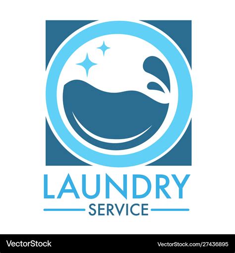 Laundry service logo for professional cleaning Vector Image