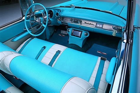 1957 Chevrolet Bel Air White Turquoise Interior Lowrider | Porn Sex Picture