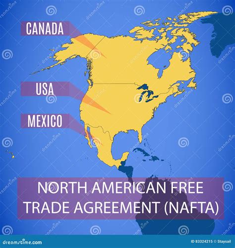 NAFTA Map Royalty-Free Stock Photo | CartoonDealer.com #28480065