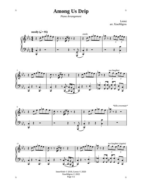 Among Us Main Theme Sheet music for Piano (Solo) | Musescore.com