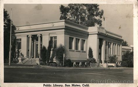 Public Library San Mateo, CA Postcard