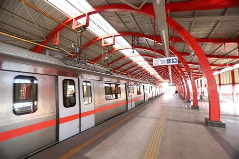 DMRC Updates Exterior Facades On Red Line Metro Stations - Metro Rail News