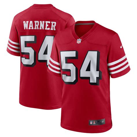 Men’S San Francisco 49Ers Fred Warner Nike Scarlet Alternate Player ...