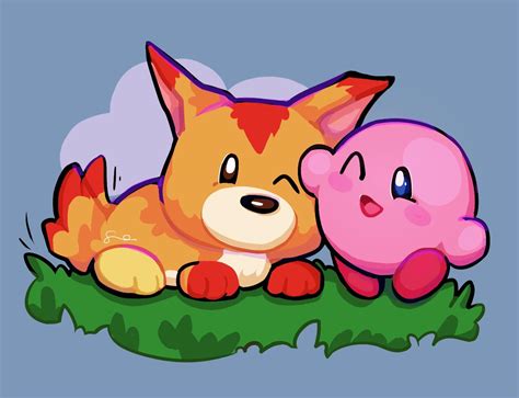 Kirby and Awoofy by solflair on DeviantArt