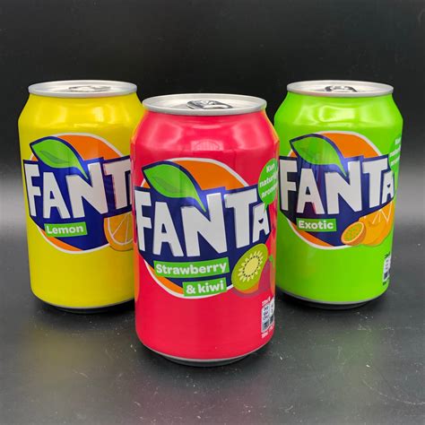 Euro Fanta 3 Pack! Including Fanta Lemon 330ml, Fanta Strawberry Kiwi