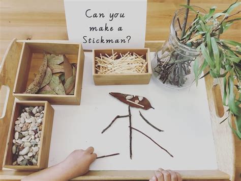 After reading the story Stickman we had the chance to discover and explore using natural loose ...