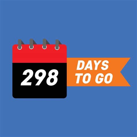 298 days to go 26557613 Vector Art at Vecteezy