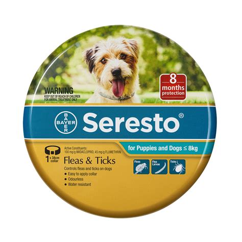 Seresto® Flea & Tick Collar for Puppies and Dogs less than 8kg - Kamo Veterinary Limited