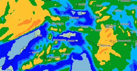 Met Office issues another weather warning as heavy rain will lash South West tonight - Devon Live