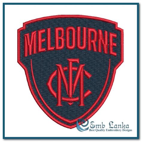 Melbourne Football Club Logo Embroidery Design | Emblanka.com