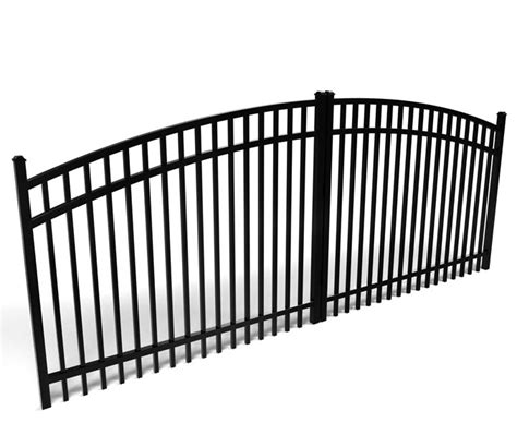 3 Rail Smooth Top Metal Double Drive Gate | Fence Workshop