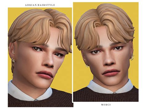 MERCISIMS : ADRIAN HAIRSTYLE New Maxis Match Hairstyle for...