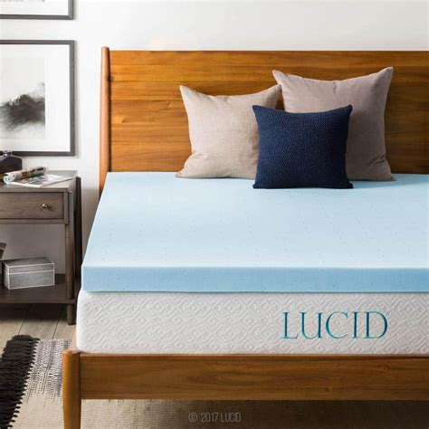 Lucid 3 in. Queen Gel Memory Foam Mattress Pad-LU30QQ30GT - The Home Depot