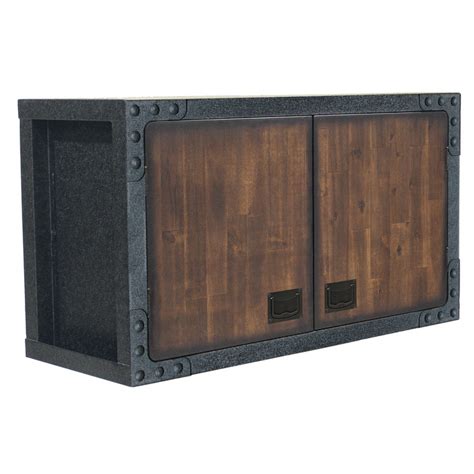 Industrial Metal and Wood Wall Cabinet – Duramax