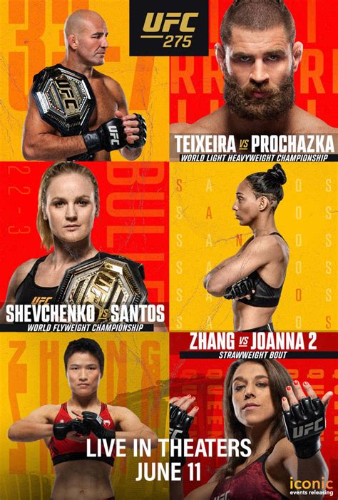 UFC 275: Teixeira vs Procházka Showtimes | Fandango