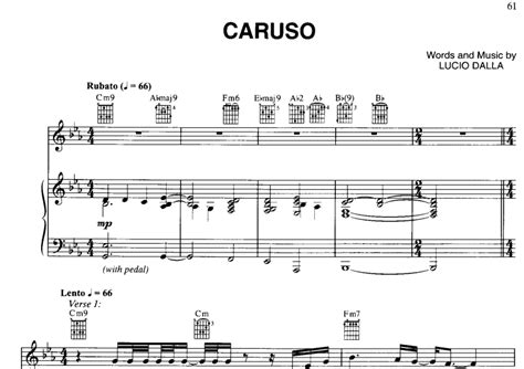 Pavarotti-Caruso Free Sheet Music PDF for Piano | The Piano Notes