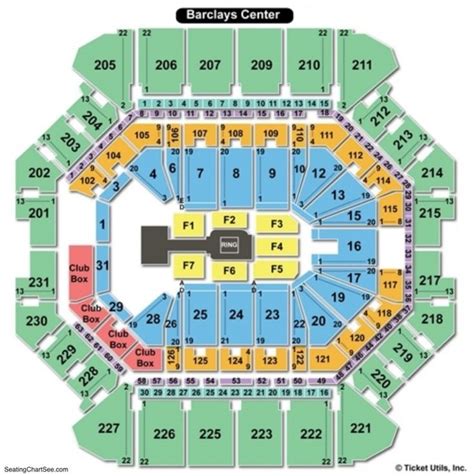 barclays center seating chart concert | Mapas, Capitán