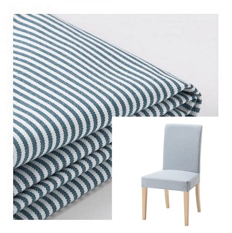 IKEA Henriksdal Chair SLIPCOVER Cover REMVALLEN Blue White Stripes ...