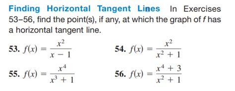 Solved Finding Horizontal Tangent Lines In Exercises 53–56, | Chegg.com