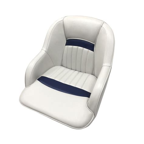 Seamander Captains Chair Pontoon Boat seat -S1040 Series, Ivory/Blue - Walmart.com - Walmart.com