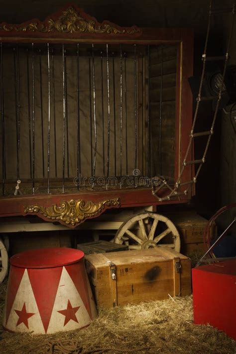 Circus Backstage In Retro Style, Drum Suitcase. Interior. Stock Image - Image of bodybuilder ...