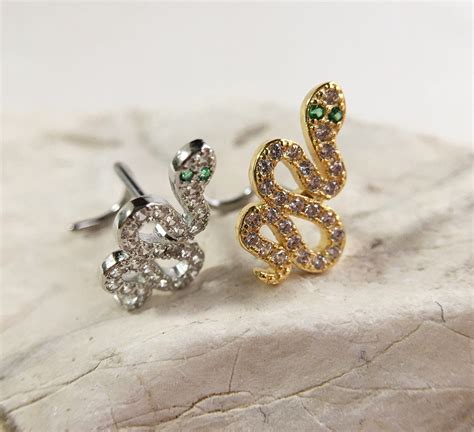 Nose Studnostril Stud Snake Nose Ringnose Piercingbody - Etsy