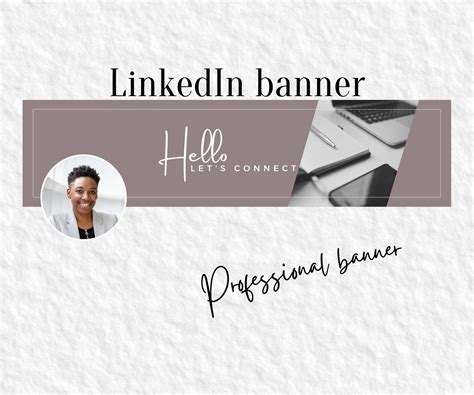 Professional Linkedin Banner, Editable Canva Template, Background Workspace Image With Phrase ...