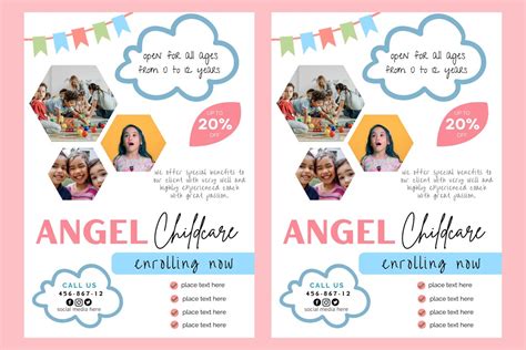 Childcare Flyer Template QR Code Daycare Flyer A4 Size Family Day Care Printable Editable ...