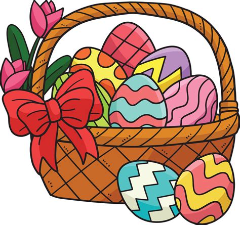 Easter Eggs Basket Cartoon Colored Clipart 14743699 Vector Art at Vecteezy