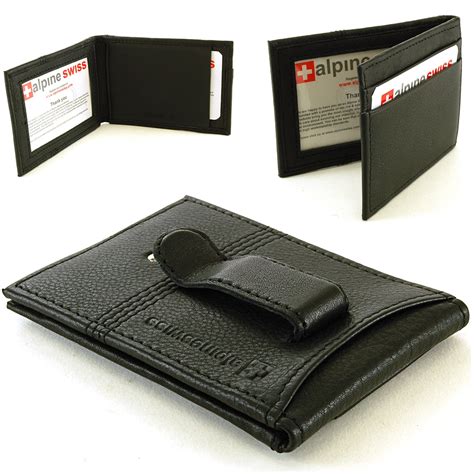 Leather Money Clip Wallet With Id Window | semashow.com