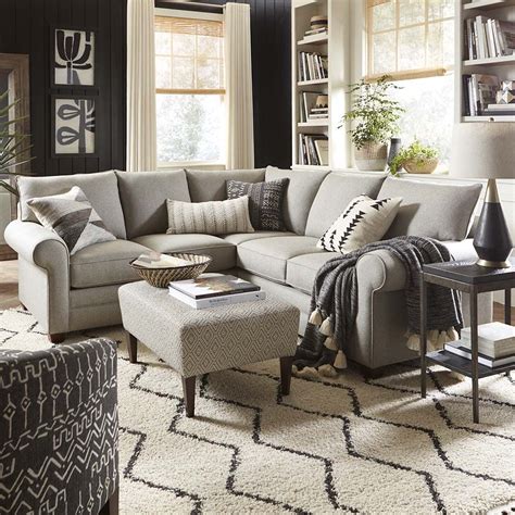 Alexander Roll Arm Small L Sectional | Sectional living room layout ...