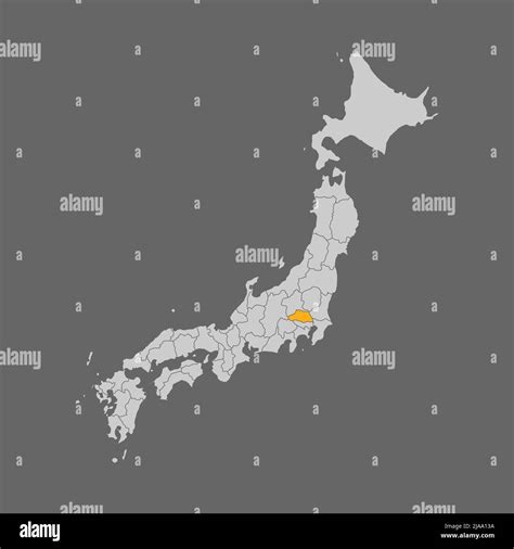 Saitama prefecture highlighted on the map of Japan Stock Vector Image & Art - Alamy