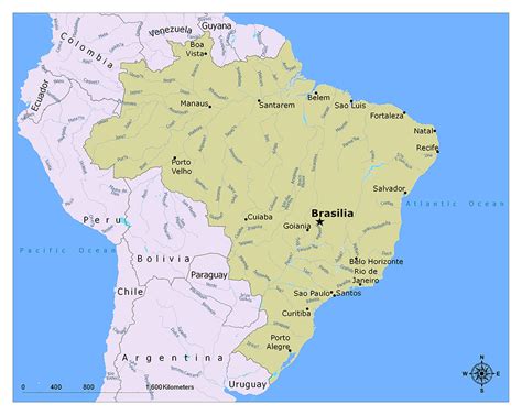 Brazil Map With Capital