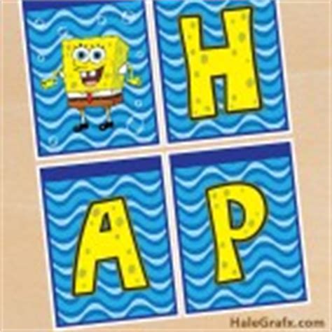 FREE Printable Spongebob Squarepants Birthday Banner