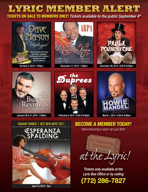 Stuart's The Lyric Theatre adds 7 shows to 2012-2013 lineup|News | The Lyric Theatre