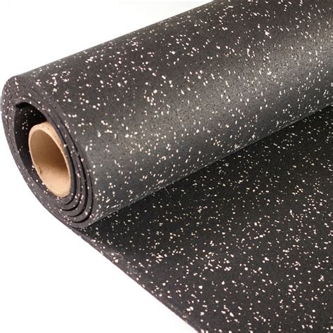 Shop Greatmats Rolled Rubber 48-in x 120-in Black with Eggshell Flecks ...